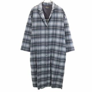 ペンドルトン(PENDLETON)のペンドルトン チェック柄 ロングコート F グレー系 PENDLETON レディース 古着 【240114】(ロングコート)