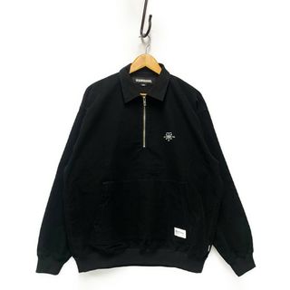 ネイバーフッド(NEIGHBORHOOD)のNEIGHBORHOOD ネイバーフッド 23AW HALF ZIP PULLOVER SHIRT LS ハーフジップ プルオーバーシャツ 黒 サイズL 正規品 / 33250(シャツ)