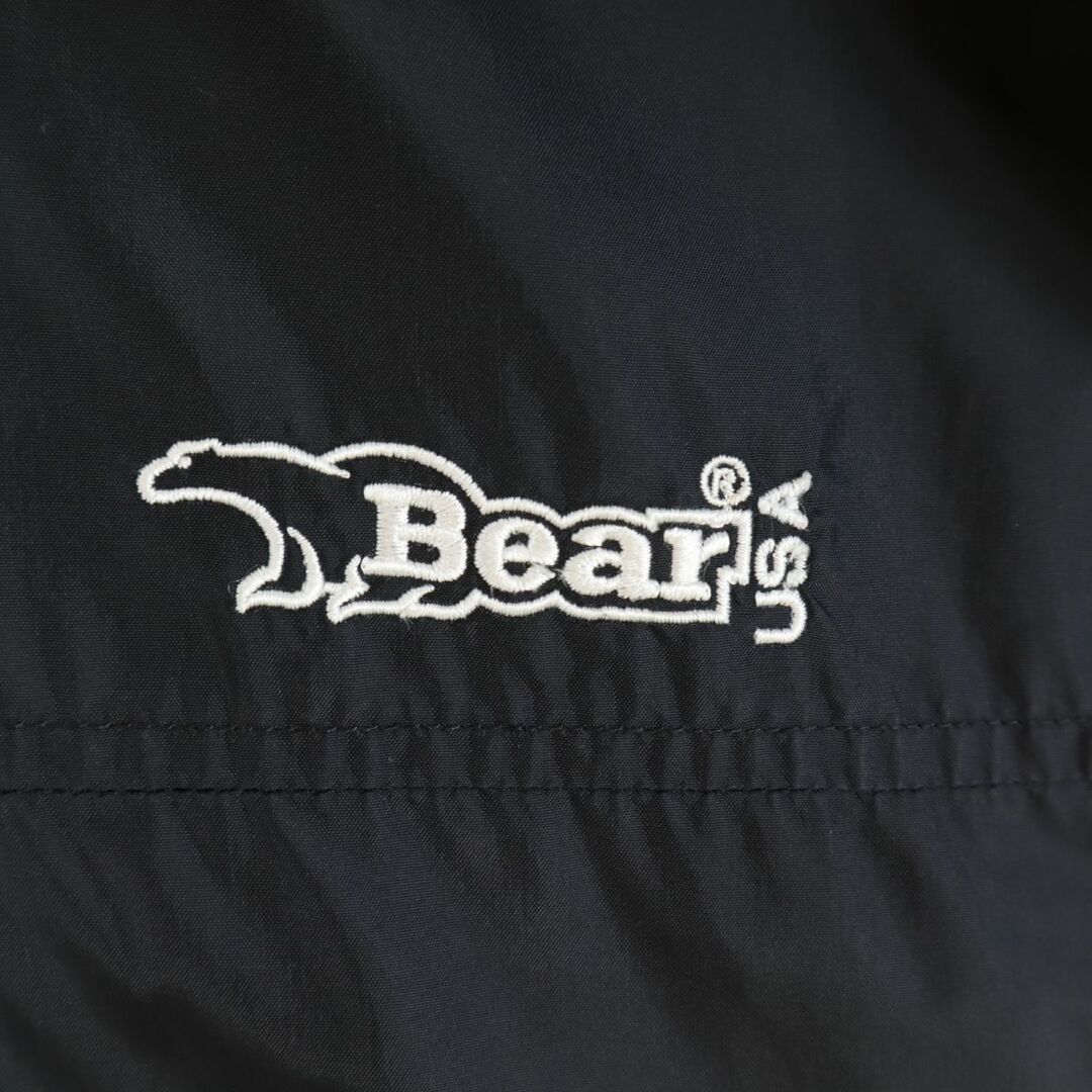 Bear USA(ベアー)のベアー ナイロンジャケット M 黒 Bear 裏トリコット メンズ 古着 【240114】 メンズのジャケット/アウター(ナイロンジャケット)の商品写真