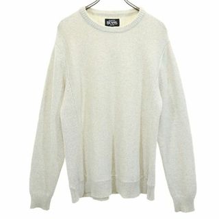 50cm着丈美品 ルトロワ  Letroyes ローゲージニット メンズ S 白