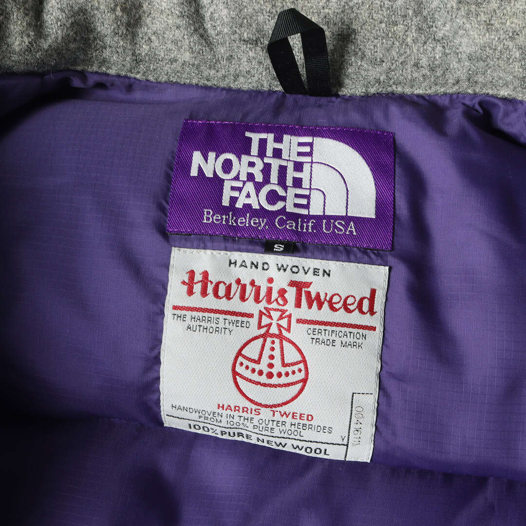 THE NORTH FACE PURPLE LABEL ノースフェイス パープルレーベル ダウン ベスト サイズ:S Harris Tweed ハリスツイード クレイジー ダウンベスト グレー系 アウター ジャケット ブルゾン【メンズ】【中古】 メンズのジャケット/アウター(ダウンベスト)の商品写真