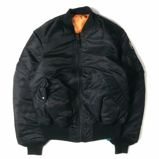 美品 UNIFORM EXPERIMENT ユニフォームエクスペリメント ジャケット サイズ:2 22AW fragment design ALPHA ノルディック柄ニット カスタム MA1 フライトジャケット NORDIC MA-1 ブラック 黒 アウター ブルゾン コラボ【メンズ】【中古】