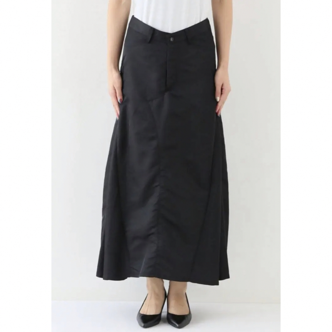 MADISONBLUE(マディソンブルー)の【MADISONBLUE】5POCKET FLARE SKIRT NYTWILL レディースのスカート(ロングスカート)の商品写真