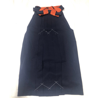 濃紺オレンジ紐袴　成人式　卒業式　舞台衣装(着物)