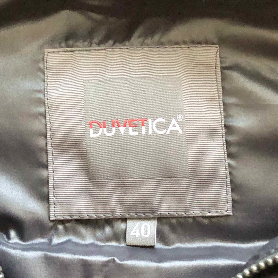 DUVETICA(デュベティカ)の美品✨ DUVETICA デュベティカ  ダウンベスト　グレー　L フード レディースのジャケット/アウター(ダウンベスト)の商品写真