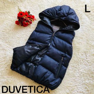 DUVETICA - 美品✨ DUVETICA デュベティカ  ダウンベスト　グレー　L フード