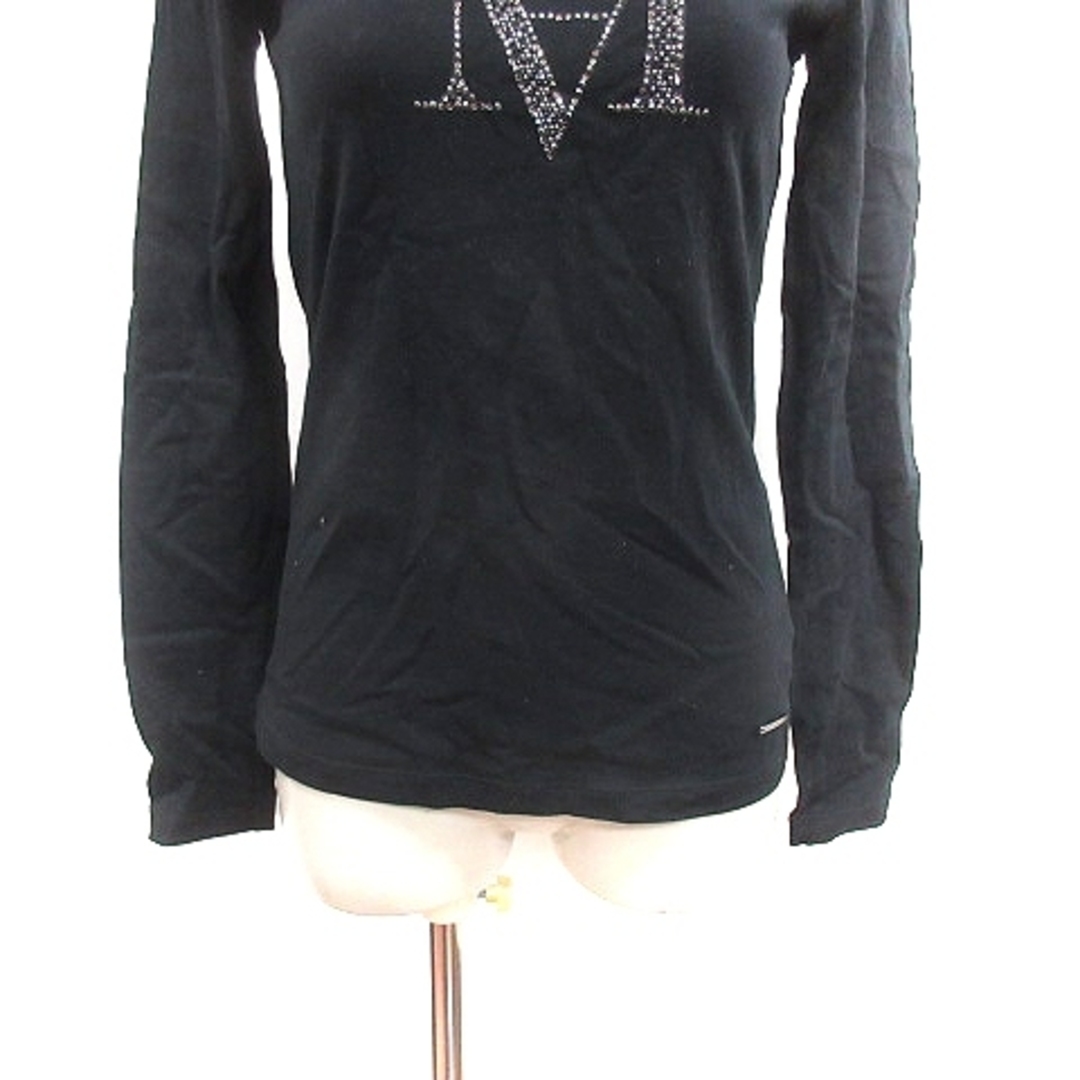 マレーラ カットソー Tシャツ ロンT ビジュー 長袖 S 黒 ブラック /AU レディースのトップス(Tシャツ(長袖/七分))の商品写真