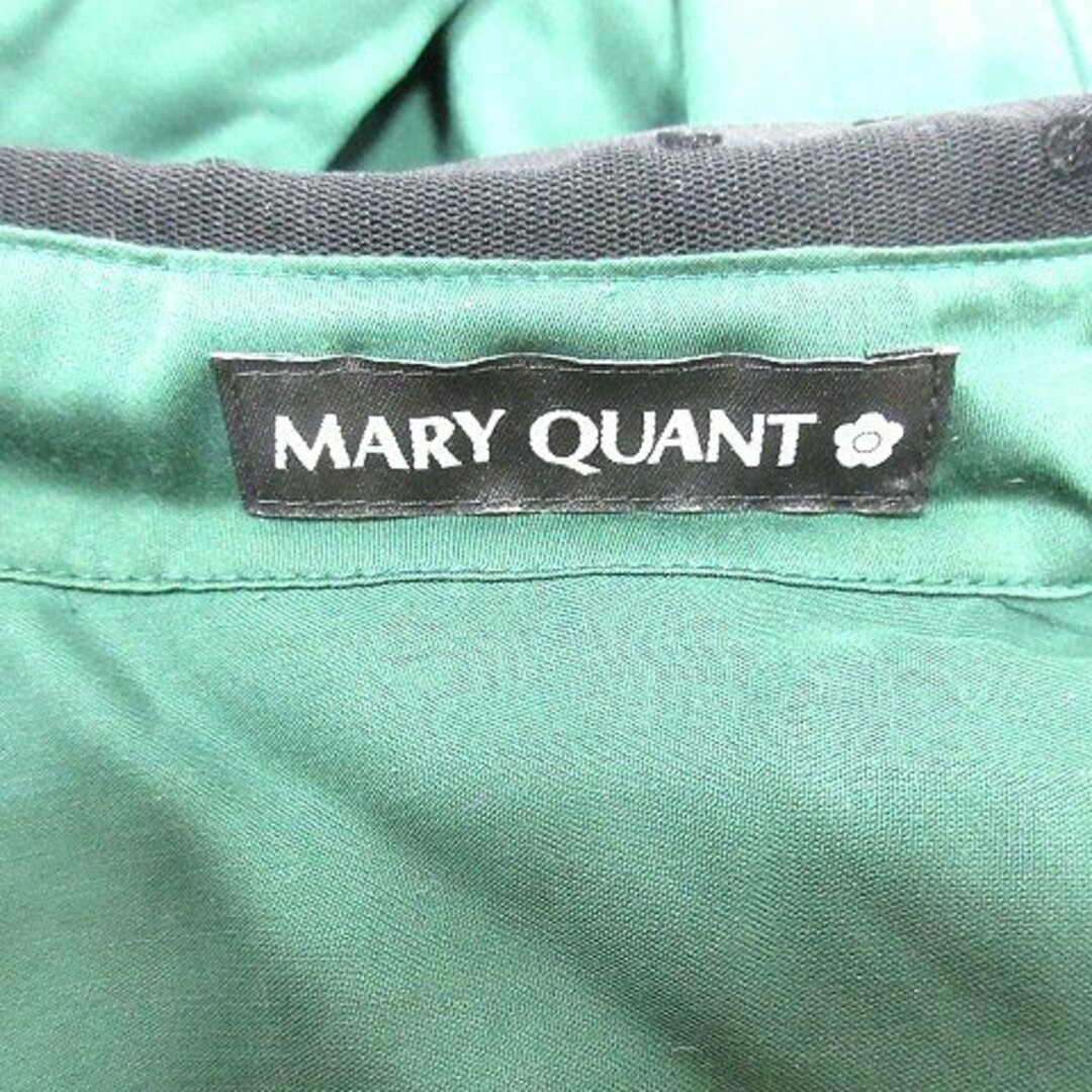 MARY QUANT(マリークワント)のマリークワント シャツ ブラウス ハーフボタン 切替 ドット 長袖 M 緑 レディースのトップス(シャツ/ブラウス(長袖/七分))の商品写真