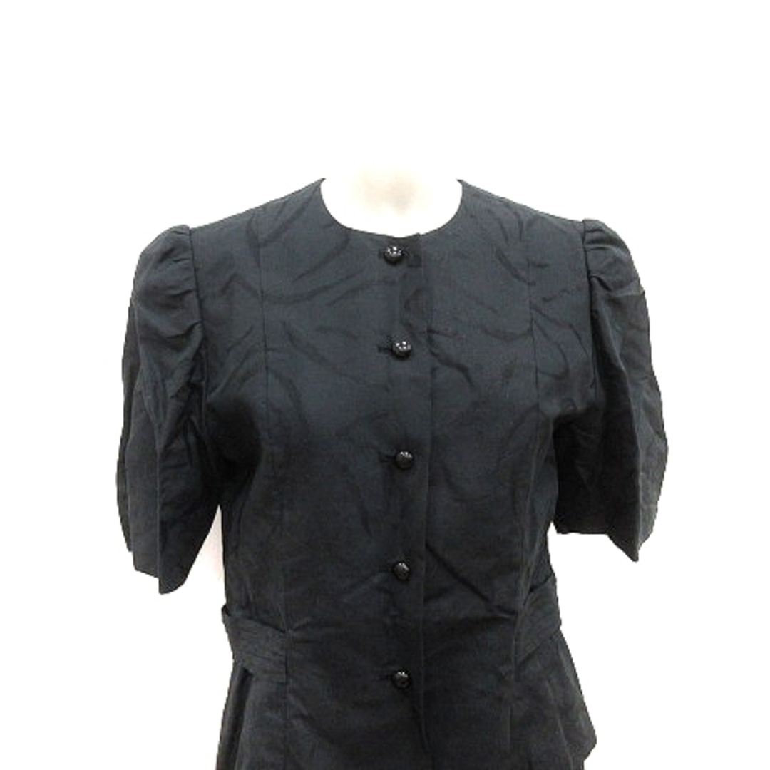 NINA RICCI(ニナリッチ)のニナリッチ シャツ ブラウス 五分袖 タイトスカート ミモレ 刺繍 11 黒 レディースのトップス(その他)の商品写真