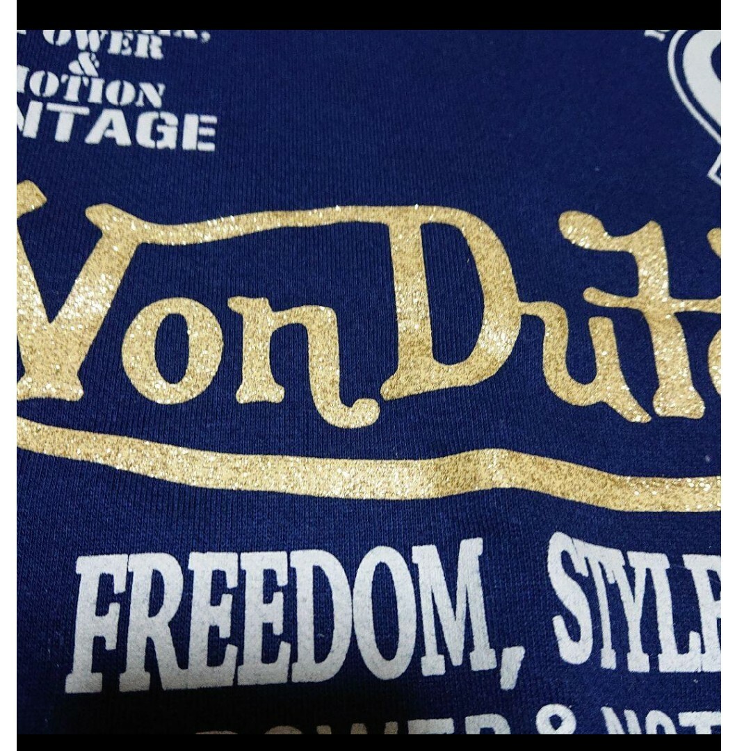 Von Dutch(ボンダッチ)のボンダッチ 裏起毛ネイビートレーナー キッズ/ベビー/マタニティのキッズ服男の子用(90cm~)(Tシャツ/カットソー)の商品写真