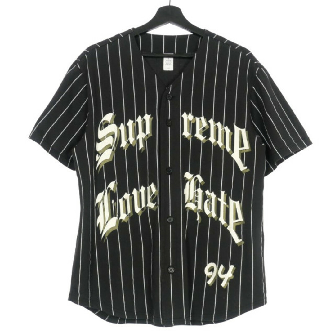 58cm着丈SUPREME 19AW Love Hate Baseball Jersey S