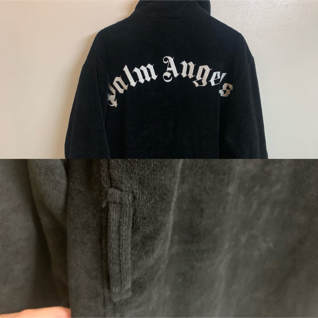 Palm Angels パームエンジェルス ITALY製 ロゴ刺繍 ガウンコートメンズ