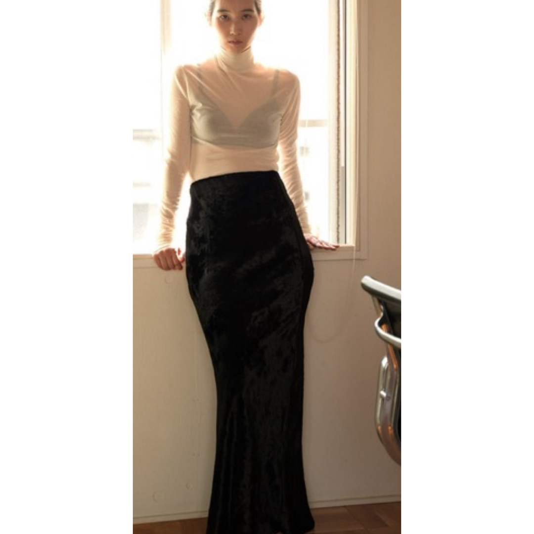 velvet long skirt enof ロングスカート ベルベットレディース