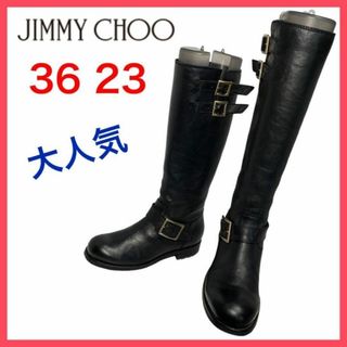 ジミーチュウ(JIMMY CHOO)の★大人気★ジミーチュウ　ロングブーツ　エンジニア　バイカー　Baker　36(ブーツ)