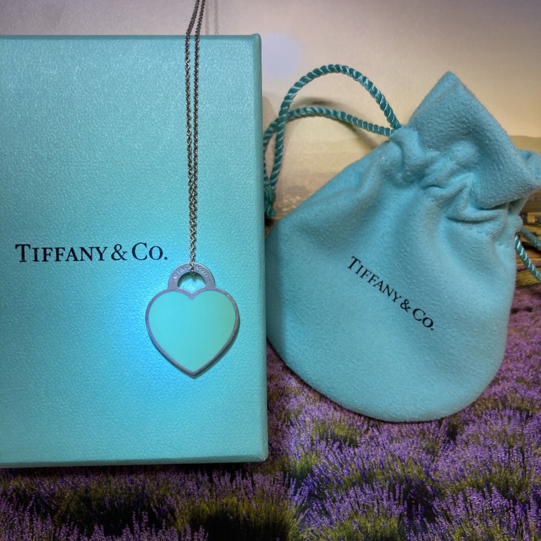 Tiffany & Co.(ティファニー)のTiffany ネックレス　ハートタグ　ブルー レディースのアクセサリー(ネックレス)の商品写真