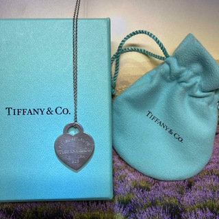 ティファニー(Tiffany & Co.)のTiffany ネックレス　ハートタグ　ブルー(ネックレス)