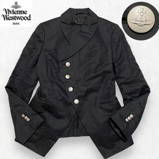ヴィヴィアンウエストウッド(Vivienne Westwood)のヴィヴィアンウエストウッド リネン混 変形ジャケット オーブ 銀ボタン(テーラードジャケット)