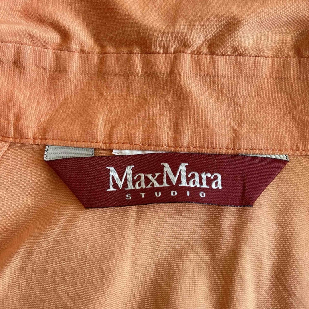 Max Mara(マックスマーラ)のMax Mara マックスマーラ　オレンジ七分丈ブラウス レディースのトップス(シャツ/ブラウス(長袖/七分))の商品写真