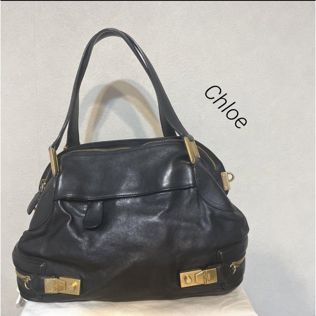 Chloe(クロエ)のChloe クロエ　ハンドバッグ　黒　ショルダーストラップ レディースのバッグ(ハンドバッグ)の商品写真