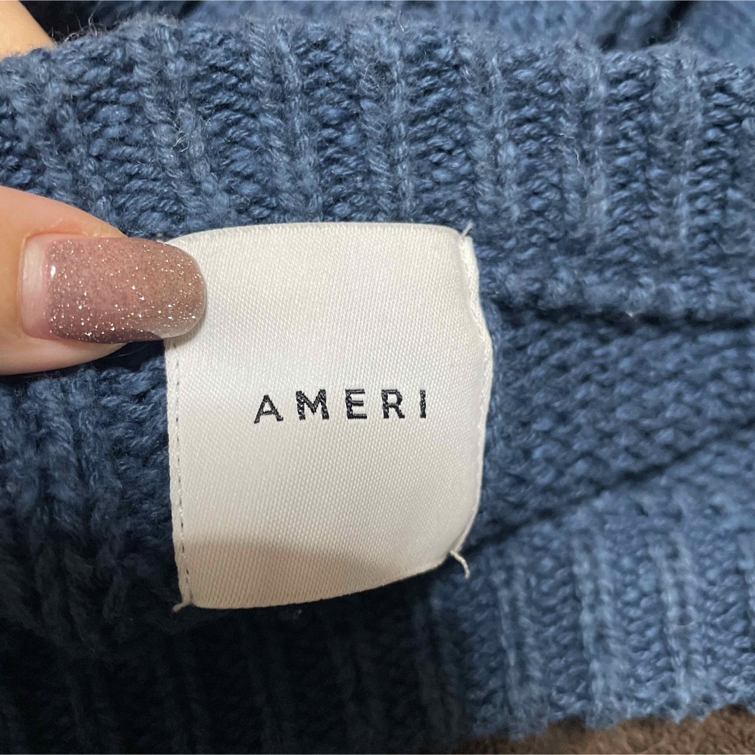 Ameri VINTAGE(アメリヴィンテージ)のアメリ　ニット　ブルー レディースのトップス(ニット/セーター)の商品写真