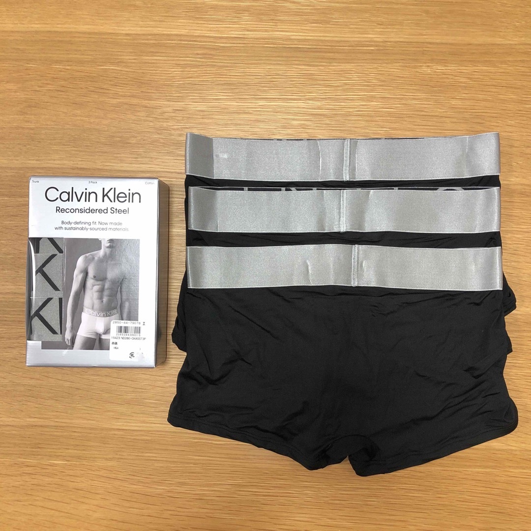 Calvin Klein(カルバンクライン)の新品 CK カルバンクライン ローライズ ボクサーパンツ 黒 Lサイズ 3枚 メンズのアンダーウェア(ボクサーパンツ)の商品写真