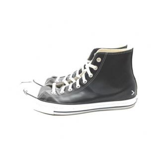 コンバース(CONVERSE)のconverse ハイカットレザー　ブラック(スニーカー)