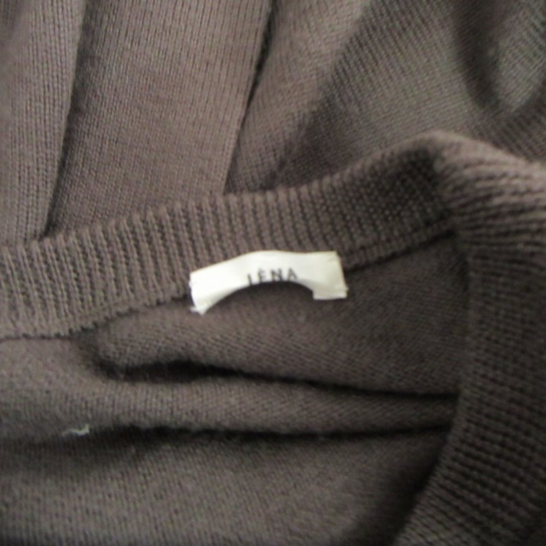 IENA(イエナ)のイエナ ニットワンピース セーター 長袖 ロング丈 茶 約Fサイズ IBO46 レディースのワンピース(ロングワンピース/マキシワンピース)の商品写真