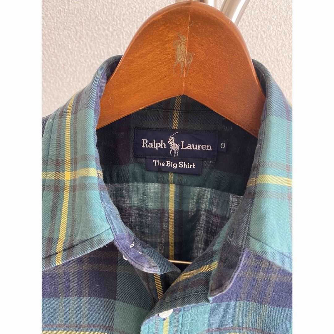 POLO RALPH LAUREN(ポロラルフローレン)のラルフローレン レディース ブラックウォッチ チェックシャツ ビックシャツ レディースのトップス(シャツ/ブラウス(長袖/七分))の商品写真