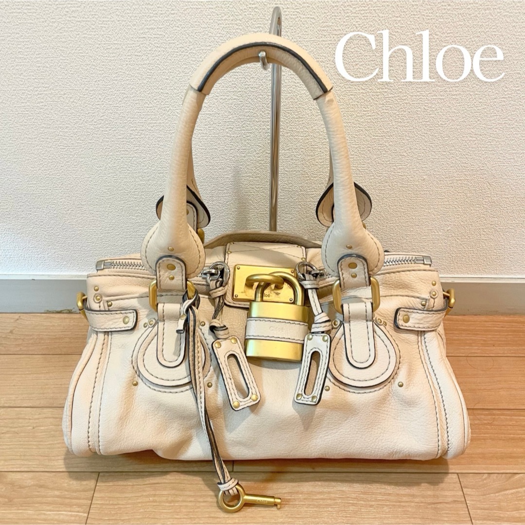 Chloe(クロエ)の美品✨Chloeクロエ / パディントン ホワイト レディースのバッグ(ハンドバッグ)の商品写真