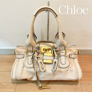 クロエ(Chloe)の美品✨Chloeクロエ / パディントン ホワイト(ハンドバッグ)