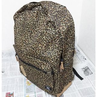 ◆66 レア 未使用 美品 レオバード ヒョウ柄 ビッグ リュック バックパック(バッグパック/リュック)