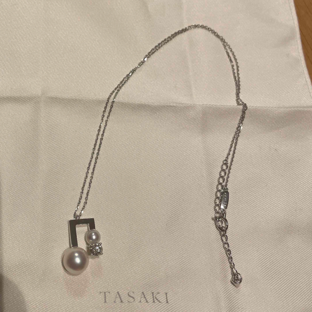 最終☆TASAKI タサキ バランスノート ダイヤモンド ネックレス 0.36ネックレス