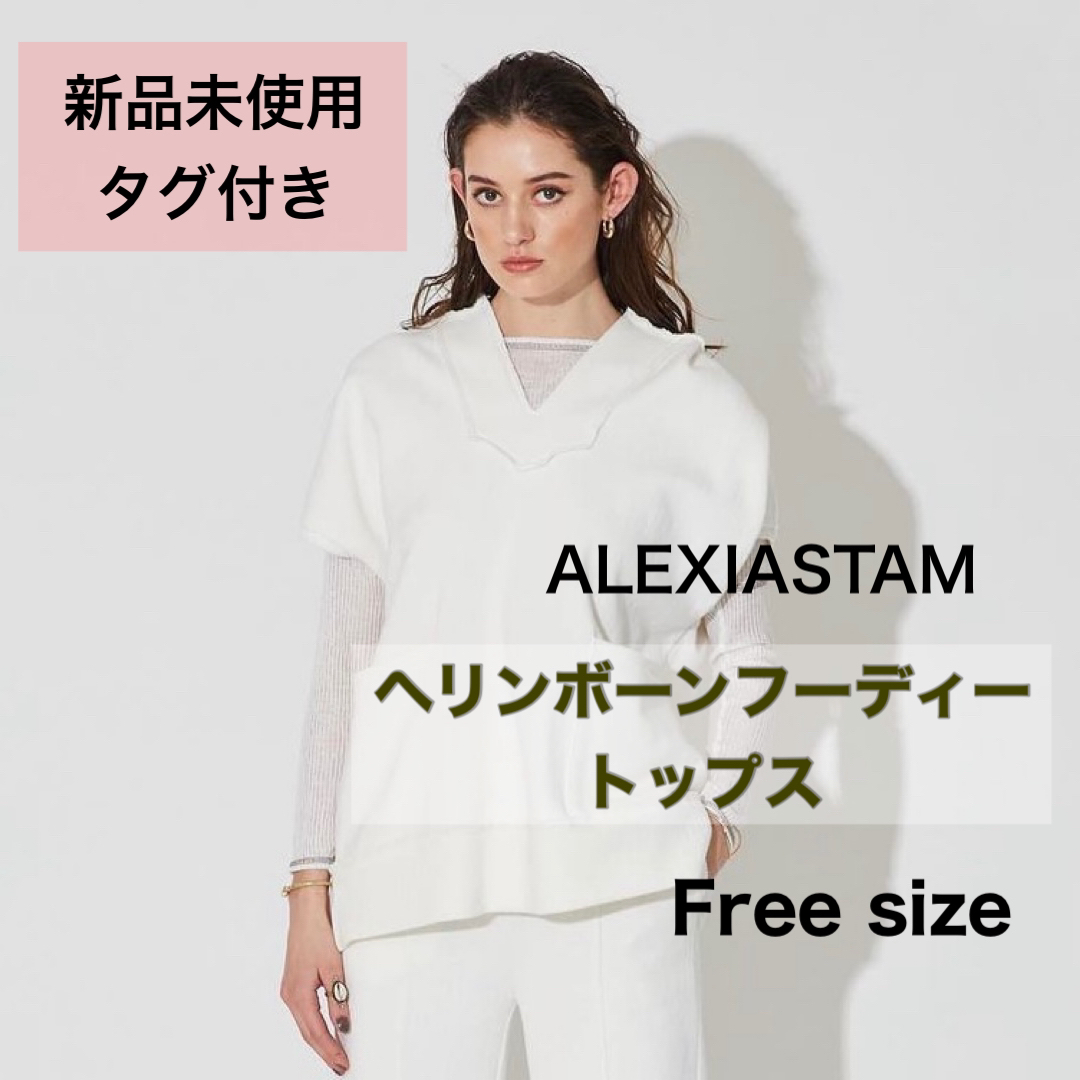 ALEXIA STAM(アリシアスタン)のALALEXIASTAM ヘリンボーンフーディー トップス パーカー レディースのトップス(パーカー)の商品写真