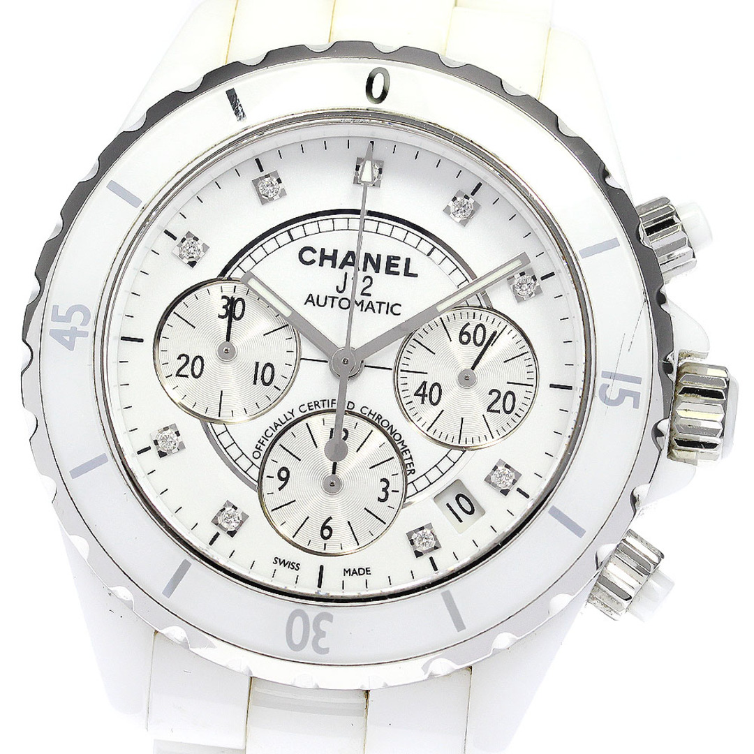 CHANEL(シャネル)のシャネル CHANEL H2009 J12 9Pダイヤ クロノグラフ 自動巻き メンズ 保証書付き_792615 メンズの時計(腕時計(アナログ))の商品写真