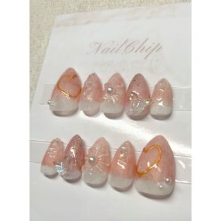 ネイルチップ現品販売！バレンタインデザイン/キュートネイル コスメ/美容のネイル(つけ爪/ネイルチップ)の商品写真