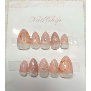 ネイルチップ現品販売！バレンタインデザイン/キュートネイル コスメ/美容のネイル(つけ爪/ネイルチップ)の商品写真