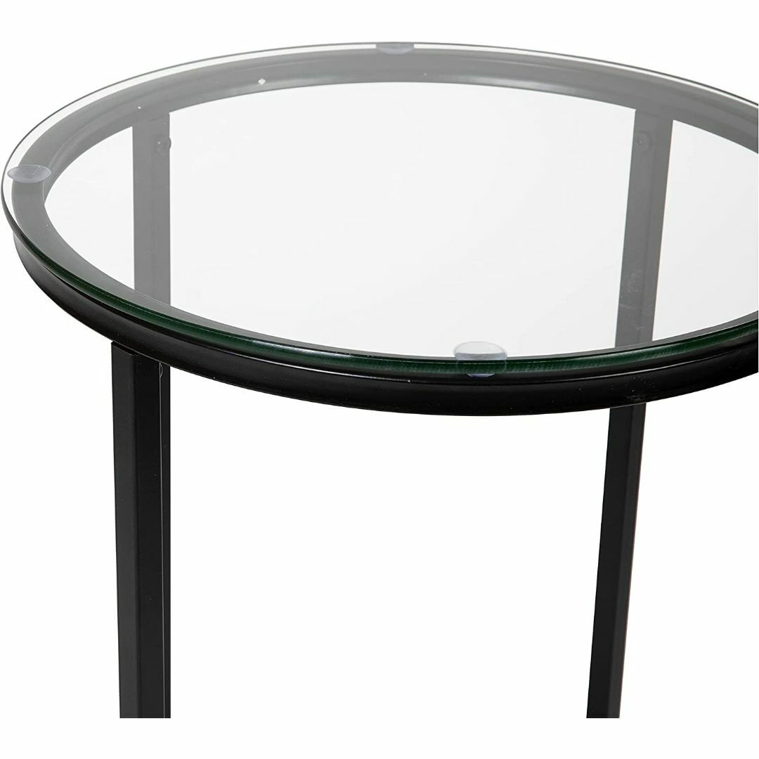 モダンなデザイン　サイドテーブル　強化ガラス　多目的