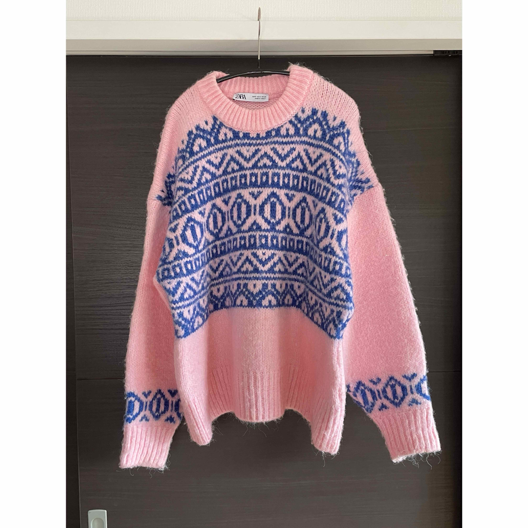 ZARA(ザラ)のZARA oversize jaguard knit sweater レディースのトップス(ニット/セーター)の商品写真