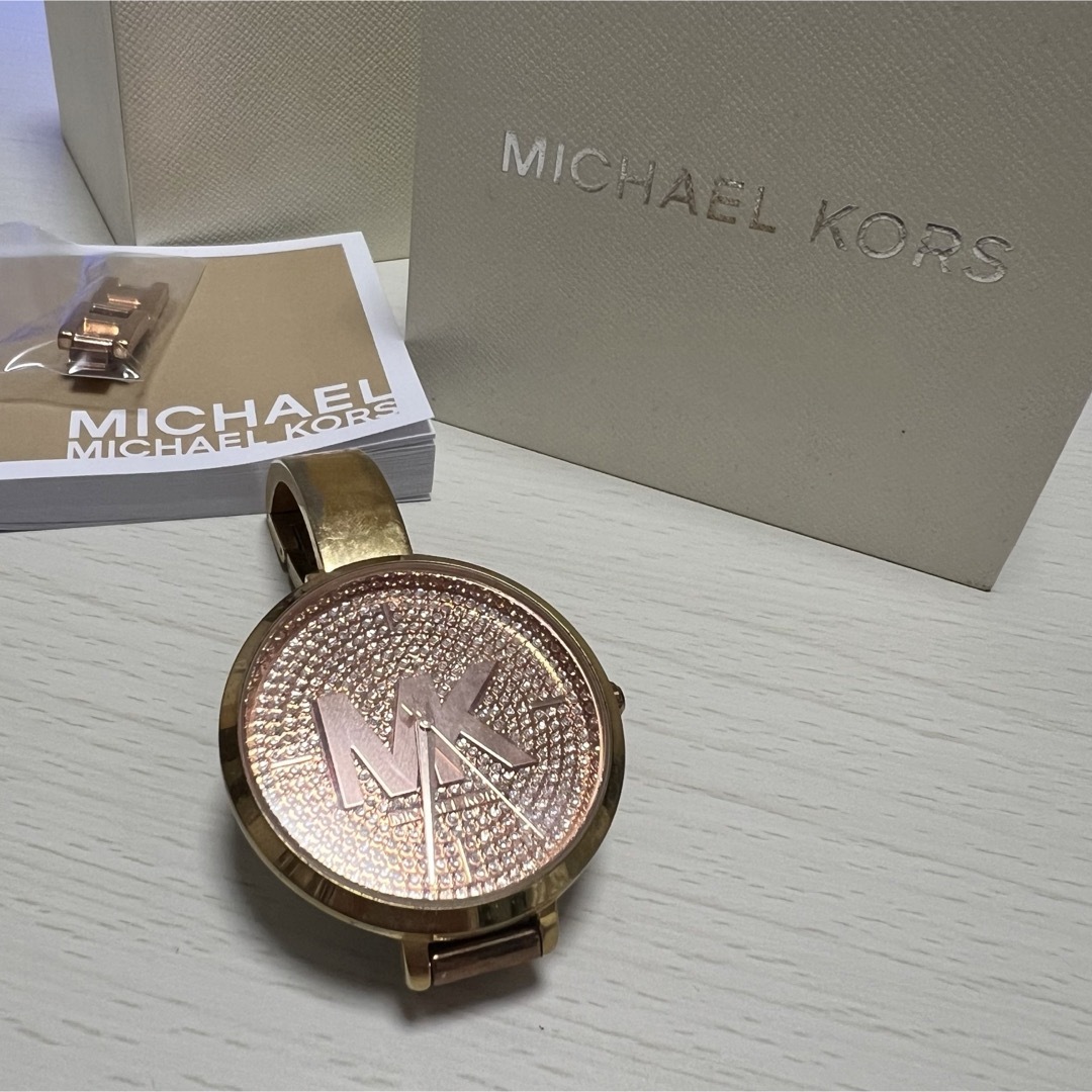 Michael Kors(マイケルコース)のマイケルコース　腕時計 アナログ　ピンクゴールド　ジャンク品 レディースのファッション小物(腕時計)の商品写真