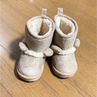 【未使用】13cm ボアブーツ　クマさん(ブーツ)