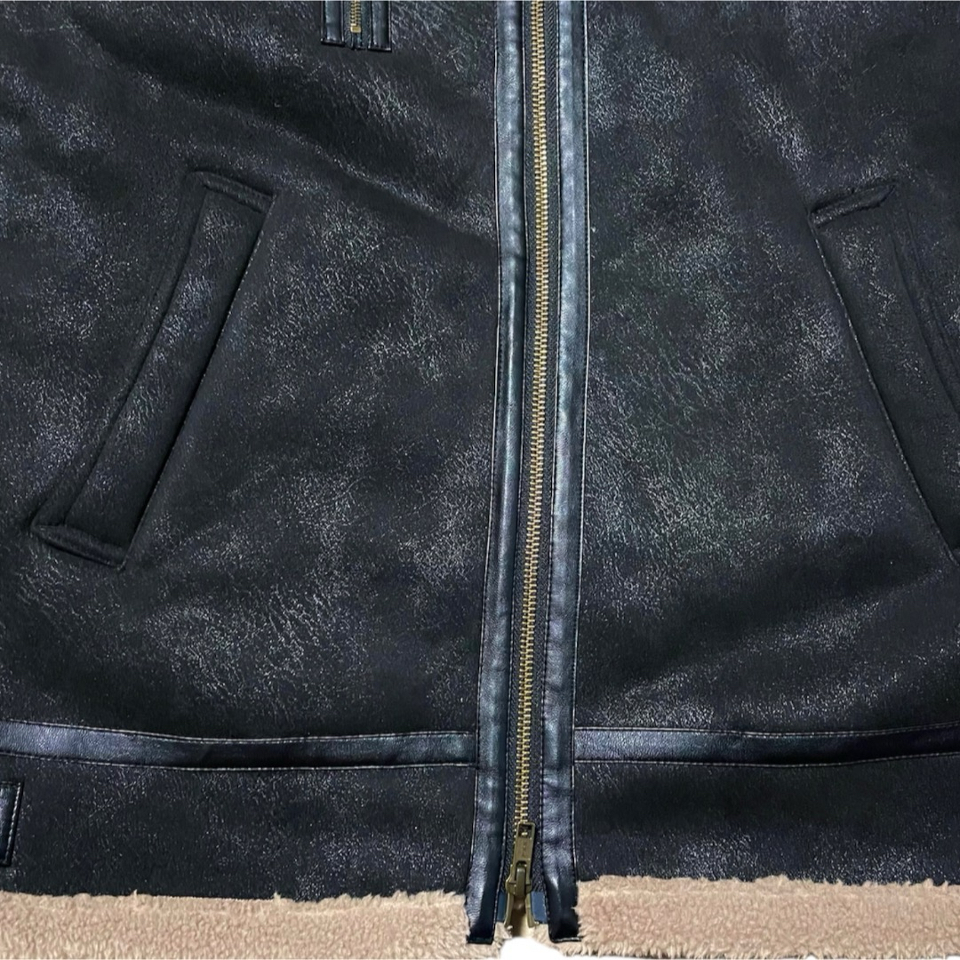 良品　RAY CASSIN ムートンジャケット　F 黒 レディースのジャケット/アウター(ムートンコート)の商品写真