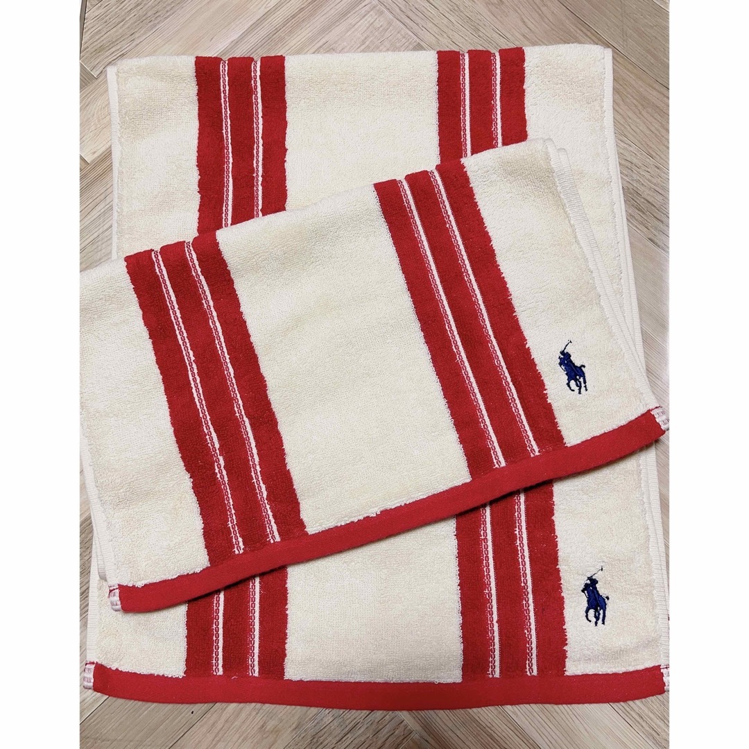 POLO RALPH LAUREN(ポロラルフローレン)の新品　フェイスタオル　ラルフローレン ポニー2枚 インテリア/住まい/日用品の日用品/生活雑貨/旅行(タオル/バス用品)の商品写真