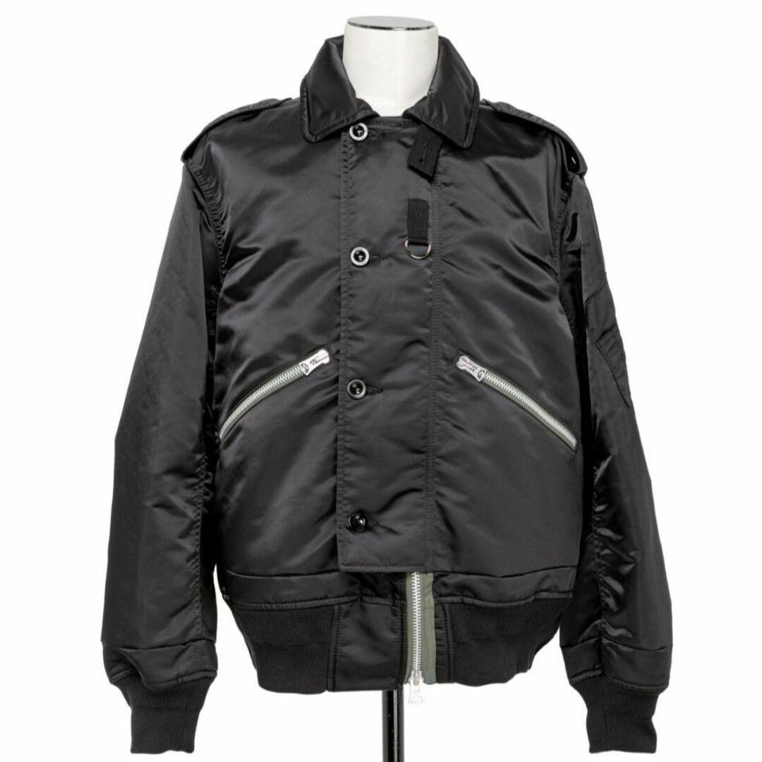 sacai(サカイ)の新品未使用sacai 23AW Nylon Twill Blouson 黒 1 メンズのジャケット/アウター(フライトジャケット)の商品写真