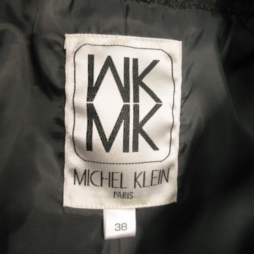 MK MICHEL KLEIN(エムケーミッシェルクラン)のエムケー ミッシェルクランコート スタンドカラー ショート丈 通勤 38 グレー レディースのジャケット/アウター(その他)の商品写真