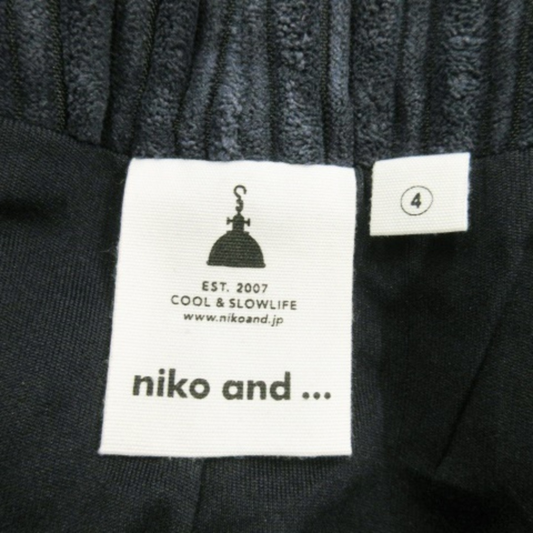 niko and...(ニコアンド)のニコアンド スカート パイル タイト ロング ファスナースリット 起毛 L 紺 レディースのスカート(ロングスカート)の商品写真