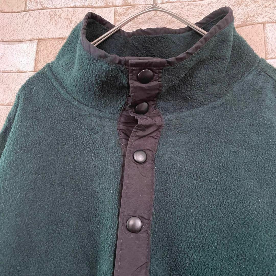 WOOLRICH(ウールリッチ)のウールリッチ ハーフスナップ フリース メキシコ製 ポーラテック 刺繍 緑 XL メンズのジャケット/アウター(ブルゾン)の商品写真