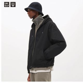 ユニクロ(UNIQLO)のユニクロU フーデッドジップアップブルゾン(ブルゾン)