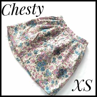 チェスティ(Chesty)の【美品】チェスティ　chesty  スカート　ミニ丈　花柄　XS(ミニスカート)