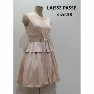 レッセパッセ(LAISSE PASSE)のLAISSE PASSE フォーマル ドレス ワンピース ピンクベージュ 38(ひざ丈ワンピース)