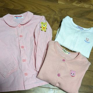 ミキハウス(mikihouse)の３着セット　ミキハウス　ホットビスケッツ　シャツ　カーディガン　女の子　90cm(カーディガン)